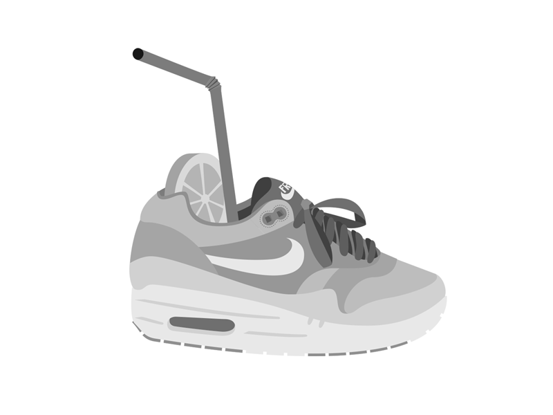 Sketch to Illustrator - Nike Air Max 1 (wip) 2d air gif illustration illustrator max nike pencil shoe sketch sneaker vector
