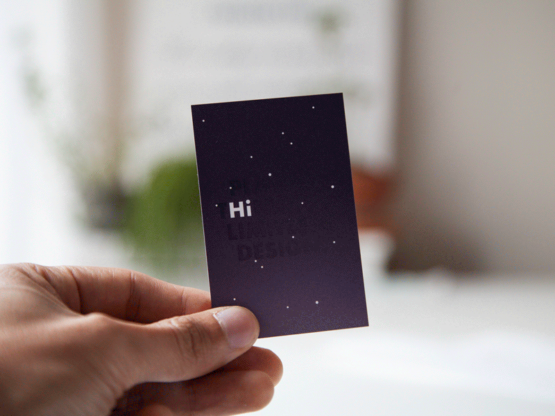 Check that spot uv! business card design gif offset play print space spot-uv think