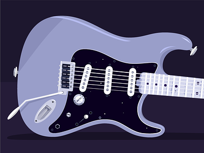 Stratocaster (1/3) fender guitar illustration realistic squier strat stratocaster vector