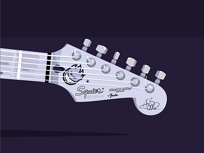 Stratocaster (2/3) fender guitar illustration realistic squier strat stratocaster vector