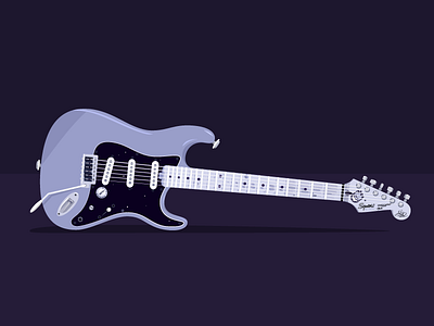 Stratocaster (3/3) fender guitar illustration realistic squier strat stratocaster vector