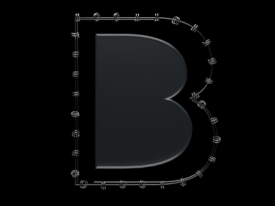 B 36 days of type 3d 3d art b letter cinema4d design letter model
