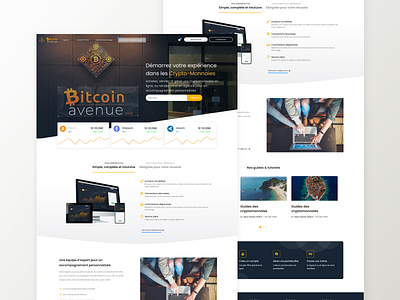 Bitcoin Avenue | Landing page bitcoin design clean ui clean ui design crypto currency homepage landing page layout minimal ui ux uidesign uxdesign website design