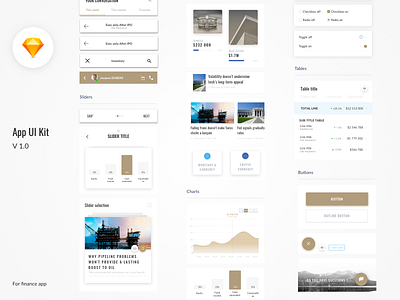 Ui Kit App android android app design app components finance material mobile sketch ui ui kit