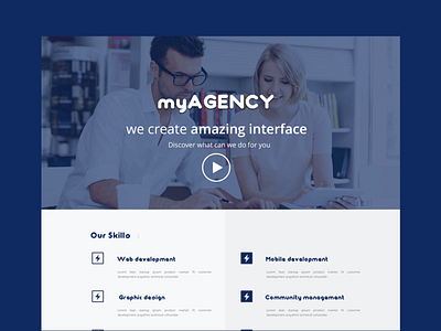 Agency Website Template agency clean landing page portfolio ui ux web website