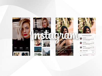 Instagram Re design clean design instagram instagram design minimal re design redesign ui ux