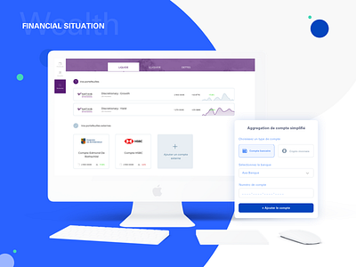 Financial Situation bank bank account bank app card clean design finance fintech layout list list view ui ux