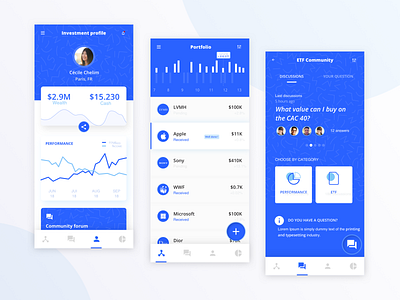 Financial & Wealth App account app banking clean currency finance fintech stocks ui ux uxdesign wallet wealth management