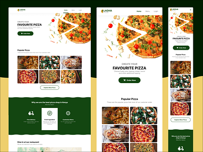 Pizza Shop Landing Page