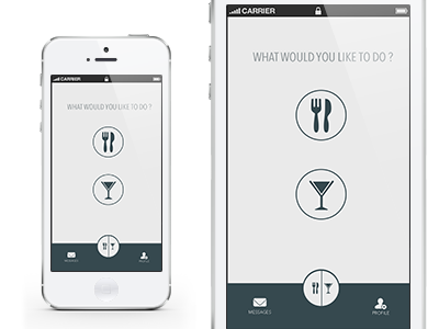 Bar and Restaurant app interface bar ios restaurant simple user experience user interface