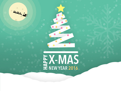 Merry Christmas n Happy New Year 2016 christmas graphic design new year 2016 newyear santa snow wallpaper xmas