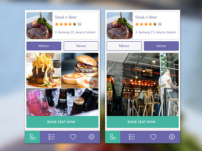 Food Venue App Concept 2