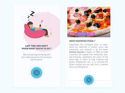 Lazy App article illustration invented pizza search sofa