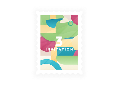 Grab your dribbble invitation! art illustration invitations invites postage postage stamp stamp unique