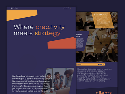 SaaS Creative Marketing Design and Template - Creatus design marketing marketing design marketing website ui web design webflow website design