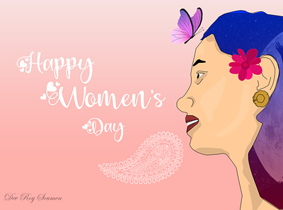 hppy womens day design illustration typography