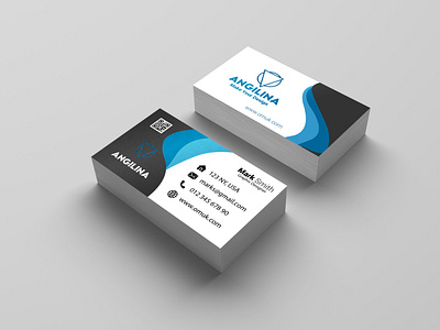 BUsiness Card Blue wave