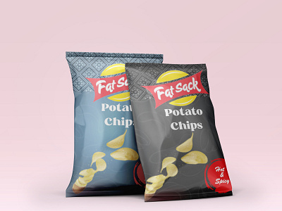 Fat Sack chips branding graphic design illustration packaging design product design typography