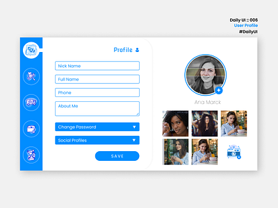 Daily UI :: 006 | User Profile daily daily 100 challenge daily ui dailyui dailyuichallenge design profile design profile page user user profile userinterface