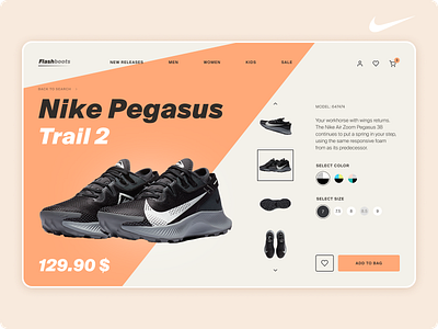 E-commerce Website. Product card design figma nike sneakers sport typography ui ux web website design
