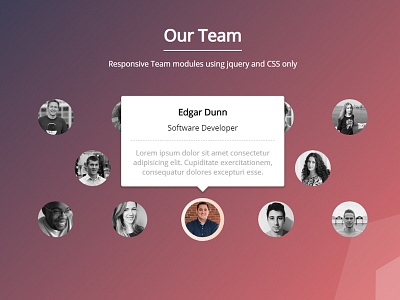 Our Team - UI/HTML/SCSS/jQuery