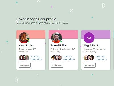 Linkedin Style User Profile