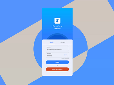 FarmCycle login login ui