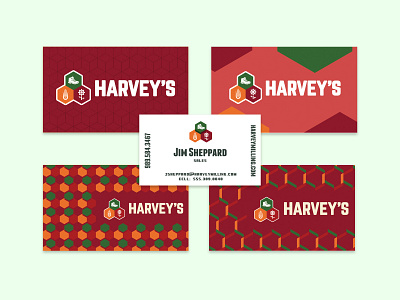 Farm Store business cards business card geometric print retail