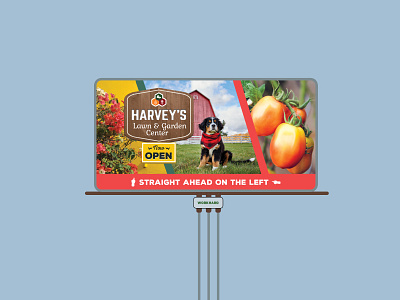 Garden center billboard billboard dog garden spring