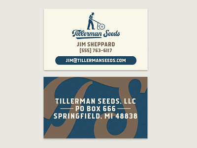 Business card for seed company branding business card