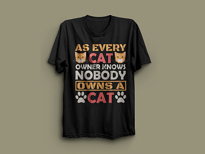 Cat T shirt Design