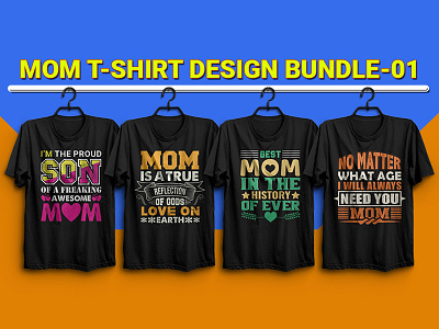 Mom T-shirt Design Bundle art design mom t shirt mom t shirt design mothers tshirt mothersday t shirt design t shirt mockup typography typography t shirt