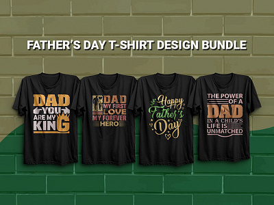 Father's Day T-Shirt Design Bundle art design custom t shirts dad t shirt design free mockup game design gaming t shirt illustration logo t shirt design t shirt mockup