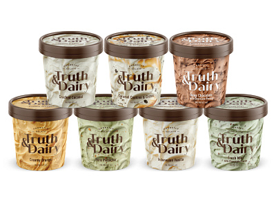 Truth & Dairy Gelato Pints package design