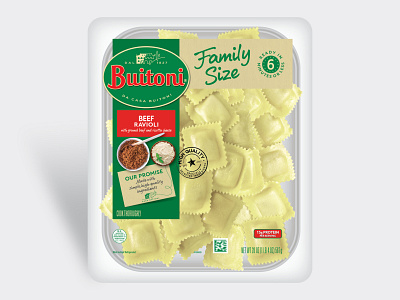 Buitoni Beef Ravioli branding packaging design