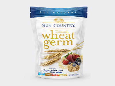 Sun Country Wheat Germ branding packaging design