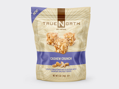 Truenorth Cashew Crunch Nut Clusters branding packaging design