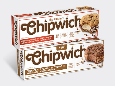 Chipwich Ice Cream Cookie Sandwiches 2019 Relaunch branding packaging design