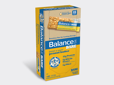 Balance Bar Bare Peanut Butter Bar Carton branding design package design packaging design