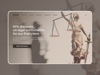 Law firm`s website advocate femida landing page law firm lawn lawyer uiux web design