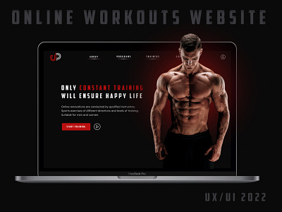 UP-SPORT body coach concept design landing page logo online sport sport trainers ui ux web design workouts