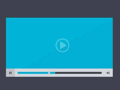 flat video player design flat kit minimal player ui video widget