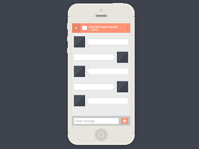 Mobile UI Chat chat design flat iphone message minimal mobile talk ui