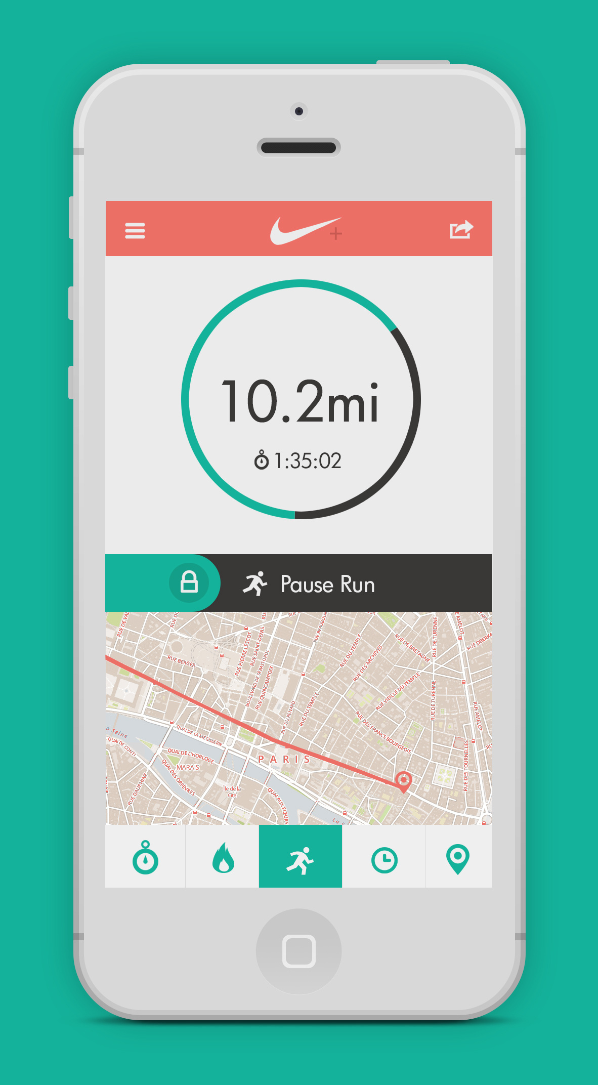 Dribbble Nike run app jpg By Jason Kendall