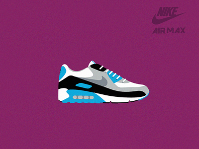 Nike Air Max design flat graphic illustration kicks laces nike shoes sneakers