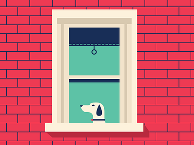 Woof design dog illustration vector window