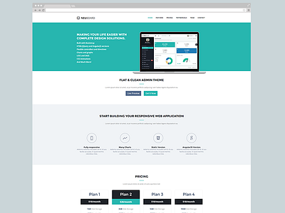 Front-end Theme for NeuBoard creative design minimal portfolio template theme website