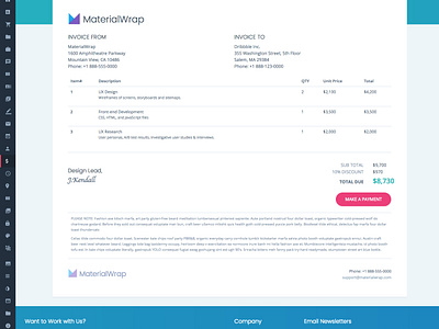 Invoice Web App by Jason Kendall on Dribbble