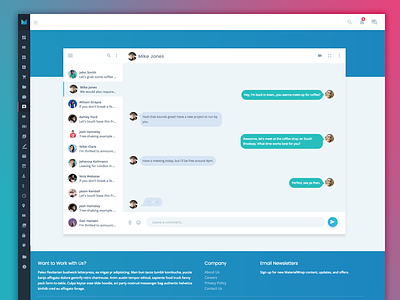 Chat Web App admin chat chat bubble colors material design message talk ui user interface ux video