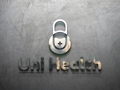 Uni Health Logo branding graphic design illustration logo